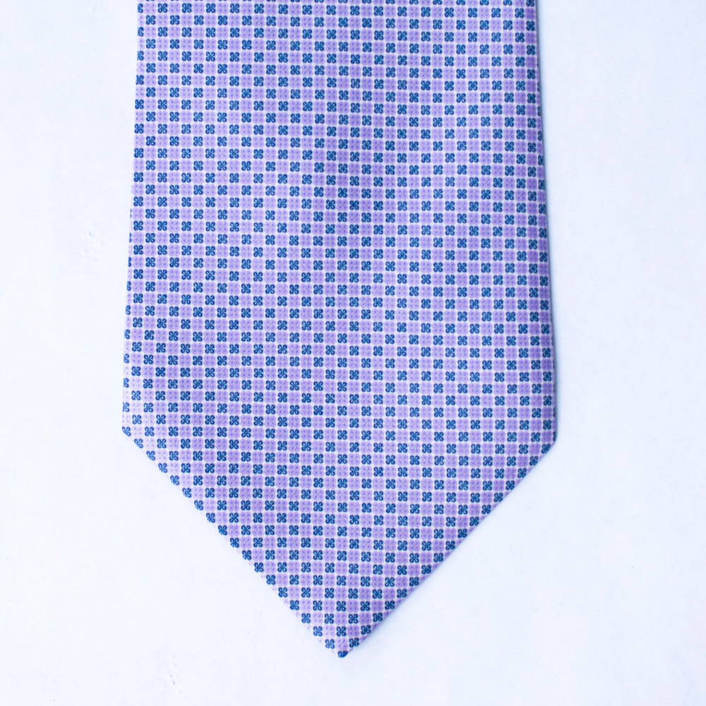 Lavender Stefano Ricci Tie w/ Blue Flowers
